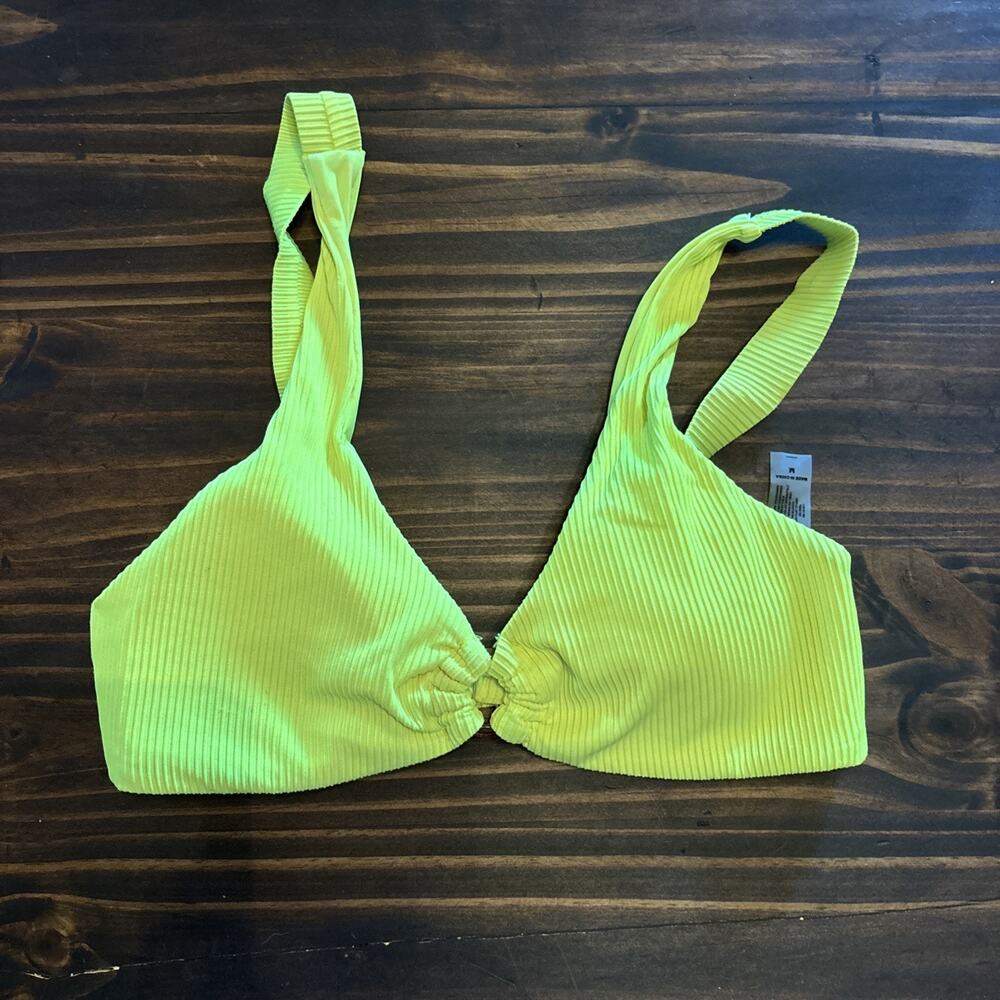 Tinibikini Yellow Ribbed Top Bikini Medium